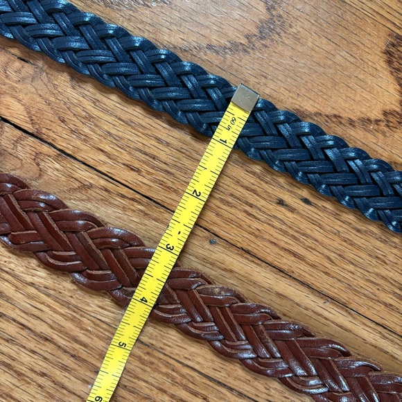 Vintage Navy & Brown Braided Leather Belt Bundle main image 6